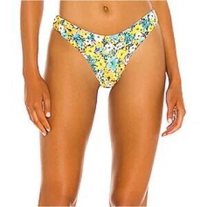 L*Space Yellow Floral Bikini Bottom
